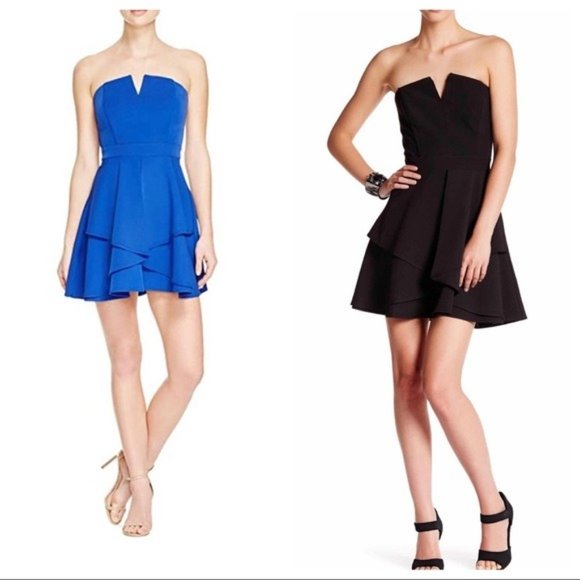 Anthropologie Dresses & Skirts - Anthro Adelyn Rae BLUE Strapless Fit & Flare Dress